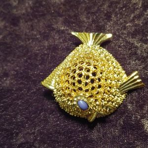 Fish Brooch. No mark.